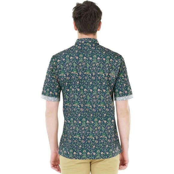 NWT! Picture Organic Men's MC Manatee Mens Short Sleeve Button Up Shirt … - Picture 3 of 8